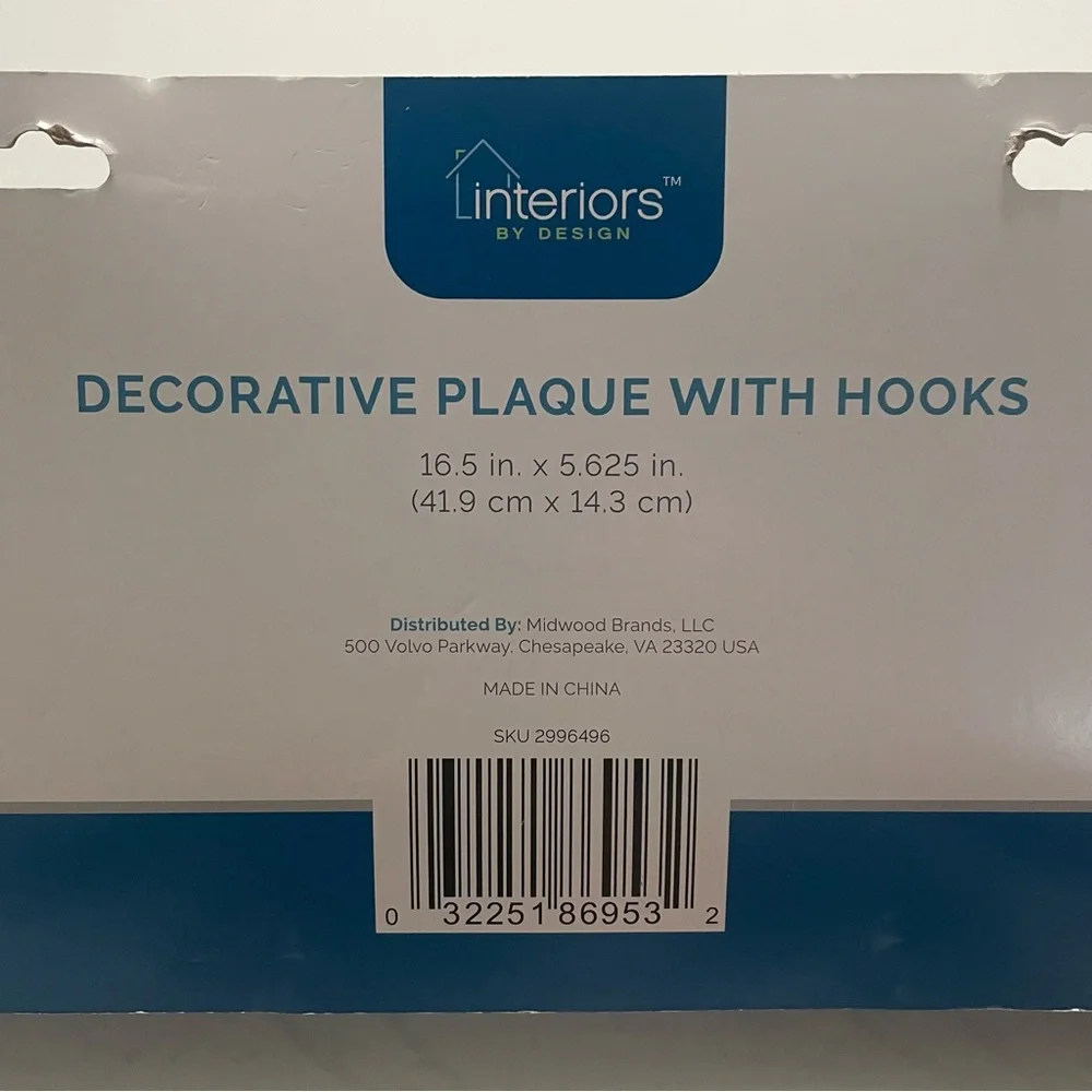 Elegant Welcome‎ Wall Hook Rack - Black and Cream